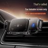 Foldable Phone Car Mount with Wireless Fast Charging - Compatible with Huawei & Samsung, Air Vent Clip
