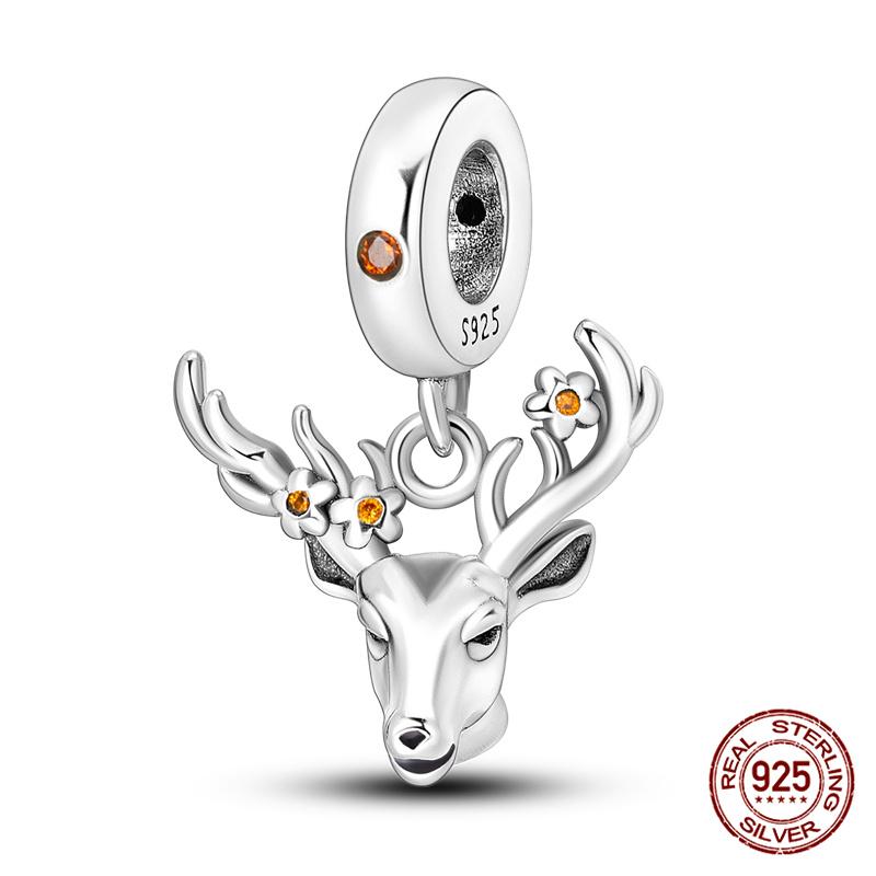 100% 925 silver Animal Series Bulldog Zebra Squirrel Charms Fit Original 925 Bracelet DIY Jewelry Making Women Gift