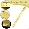 Brass Ruler Paperweight Bookmark Compact Calligraphy Practice Supplies Measuring for Drawing