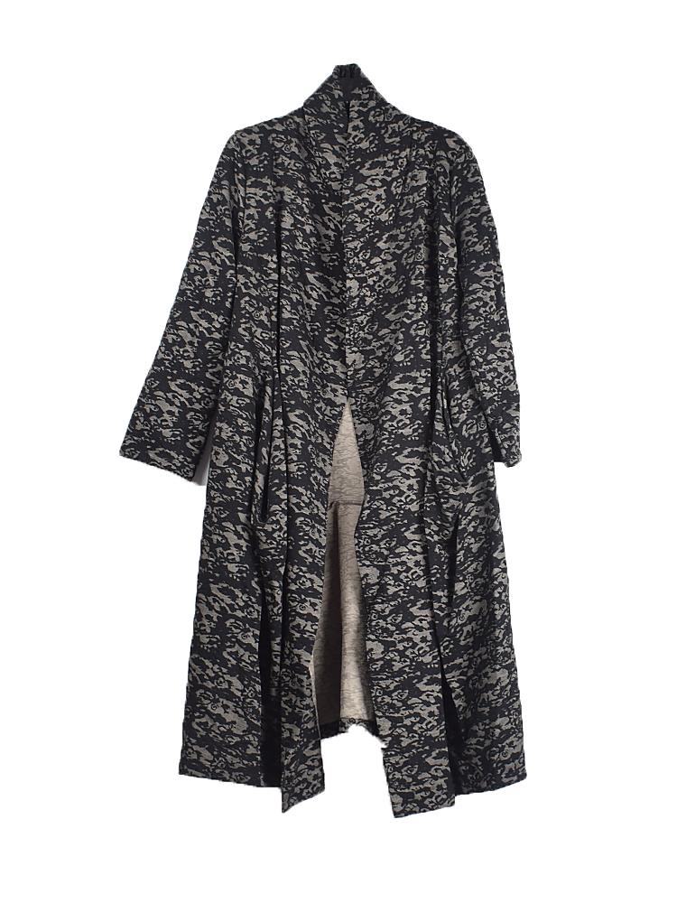 

XITAO винтажный свободный женский плащ с принтом DMJ2232 One Size серый