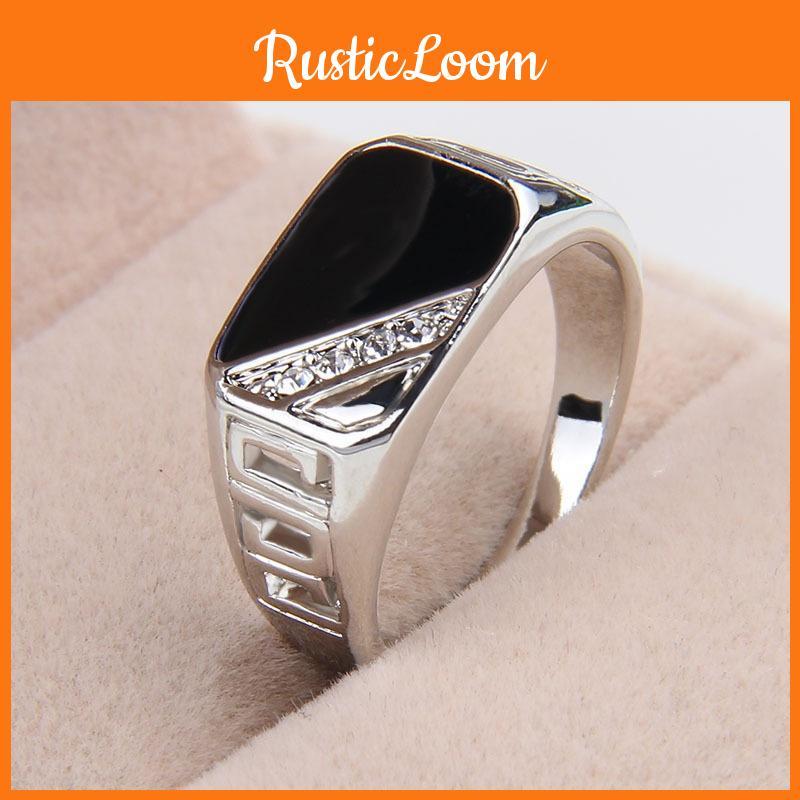 Versatile Korean Style Men's Rings With Unique Hollow Crystal Design For Every Occasion