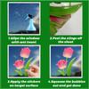 Window Cling Decal Butterfly Flower Pattern Friendly PVC No Residues Easy Application