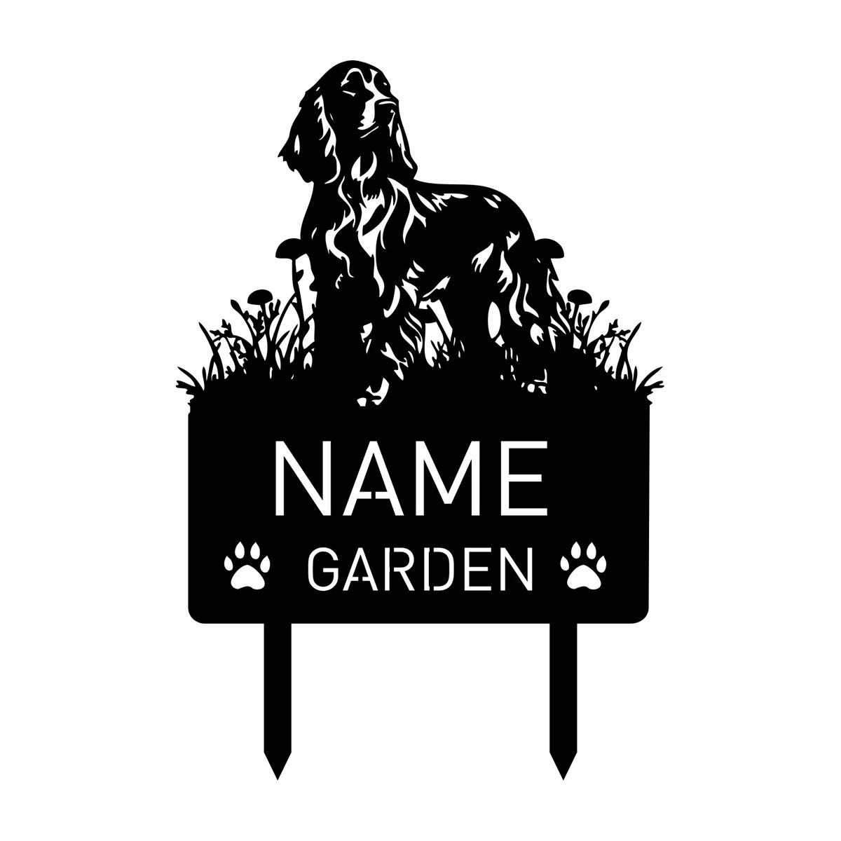 

Metal Garden Stake Personalized Dog Memorial Gift Custom Grave Marker Remembrance Decor Sympathy чёрный