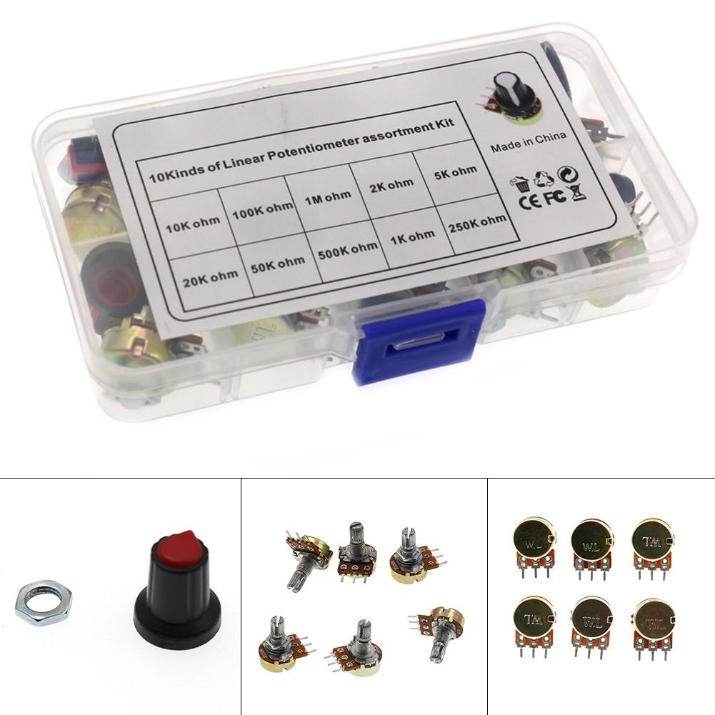 WH148 Single 15mmB1K/2K/5K/10K/20K/50K/100K/250K/500K/1M Potentiometer