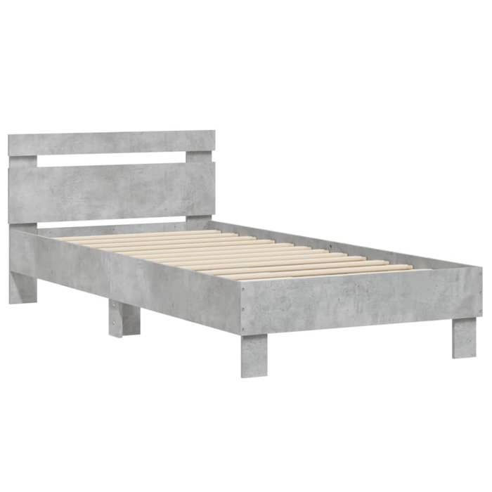 VidaXL Bed Frames Headboard Concrete Grey 75x190 Cm Engineered Wood 838571