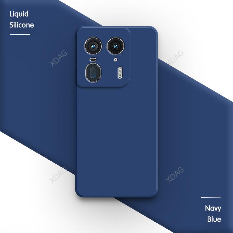 Candy Back Cover for Motorola Moto Edge 50 X50 Ultra 50Ultra X50Ultra 5G Square Liquid Silicone Soft Original Classic Phone Case Motorola Moto X50 Ultra темно-синий