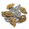 50pcs 18.5x10mm Alloy Leaf Charms Pendants Metal Hollow Tree Leaf Charms For Jewelry Making DIY Bracelets Necklace Accessories