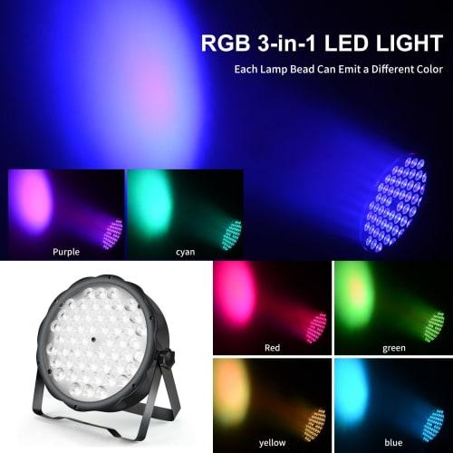 BETOPPER Disco Light, 54x1.5W RGBW LED Stage Light LPC008S, DMX512 3/7CH, Party Light, Spotlight, DJ Disco Light, Professional Club Lighting, High Bri