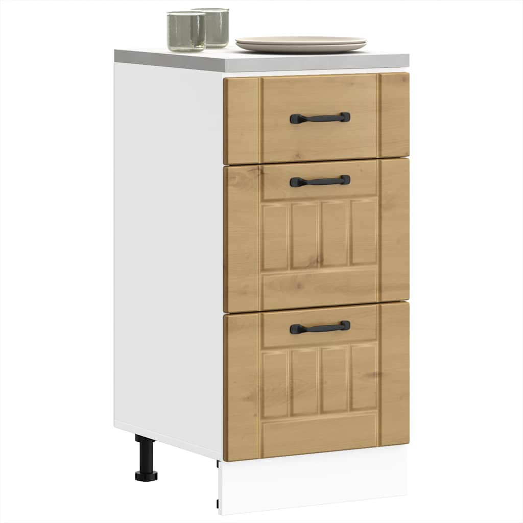 Lucca Kitchen Base Cabinet Artisan Oak Wood Based Material