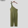 INCERUN Men One Suspender Jumpsuits Long Cargo Overalls Dungarees