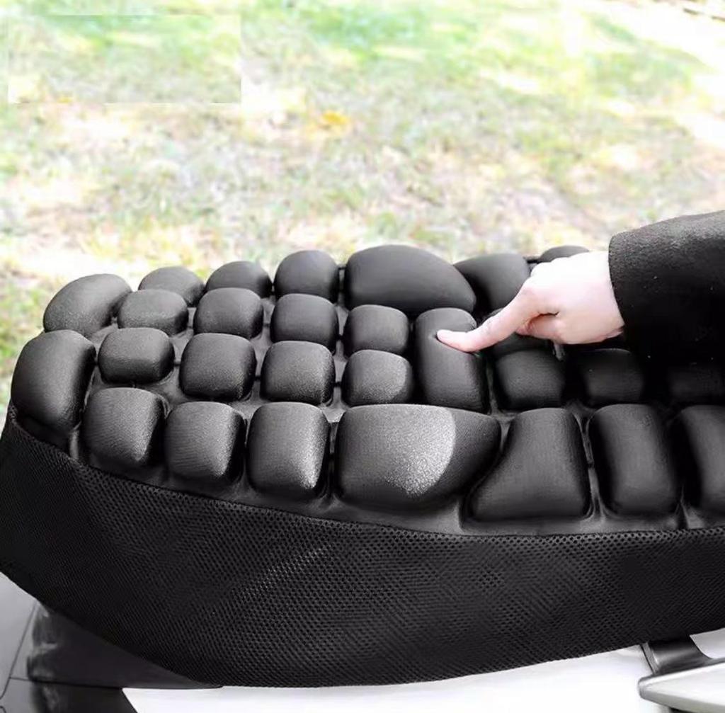 Inflatable Motorcycle Seat Cushion with Airbag for Pressure Relief & Shock Absorption, Suitable for Two-Person Seats