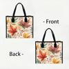 Autumn Maple Leaf Print Tote Bag Fashion Portable Casual Carryall for Daily Use