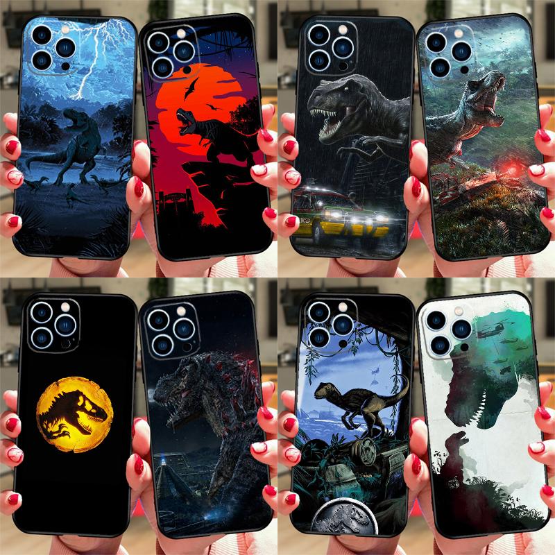 Jurassic Dinosaur Case For iPhone 16 15 13 11 14 Pro Max 12 Mini Plus XR X XS Max Silicone Phone Cover