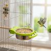 Stainless Steel Bird Food Container Durable Hanging Bird Bowl Bird Feeding Dish  Parrot Cage