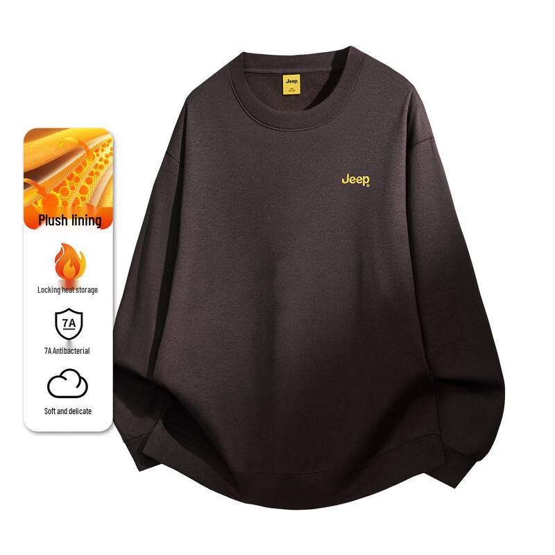 JEEP Men s 2025 Autumn Trendy Loose Crew Neck Sweatshirt 3XL