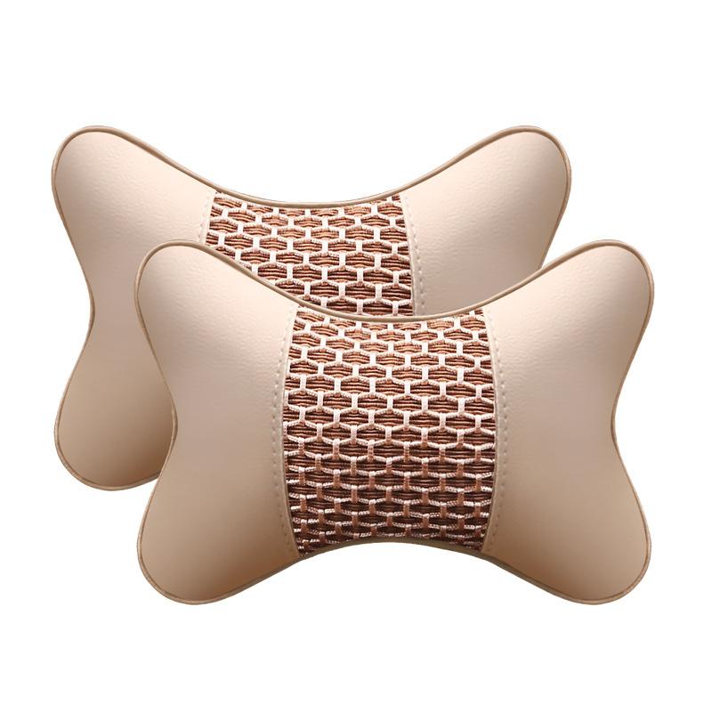 28x20x10cm Ergonomic Car Headrest Lumbar Support PP Cotton Neck Waist Protection Car Seat Cushion High Rebound Fixed Head Pillow Automotive Supplies
