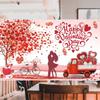 110cmx180cm Red Love Heart Dating Background Happy Valentine's Day Banner  Home Party Decor