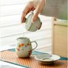 Chinese Ceramic Gaiwan Hand-painted Orchid Pattern Tea Tureen Handmade Porcelain Teacup Household Tea Bowl Travel Teaware 150ml