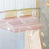 10Pcs Non-marking Transparent Glitter Hangers Non-slip Clothes Drying Rack Laundry Hanger  Wardrobe