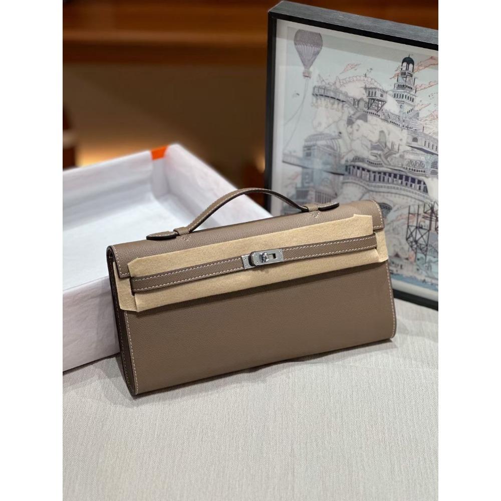 Nová dlouhá KL spojková taška vzor dlaně hovězí kůže vzor aligátora hovězí kůže taška pod paži taška přes rameno dámská taška trend