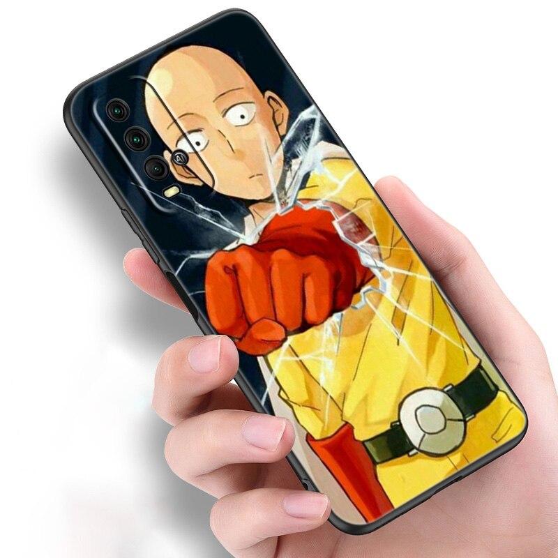 

Силиконовый чехол для телефона с аниме One Punch Man для Xiaomi Redmi Note 11 10 9 8 Pro 11T 10T 10S 9S 8T 9 9A 9C 9T, черный мягкий чехол Redmi Note 11 Pro