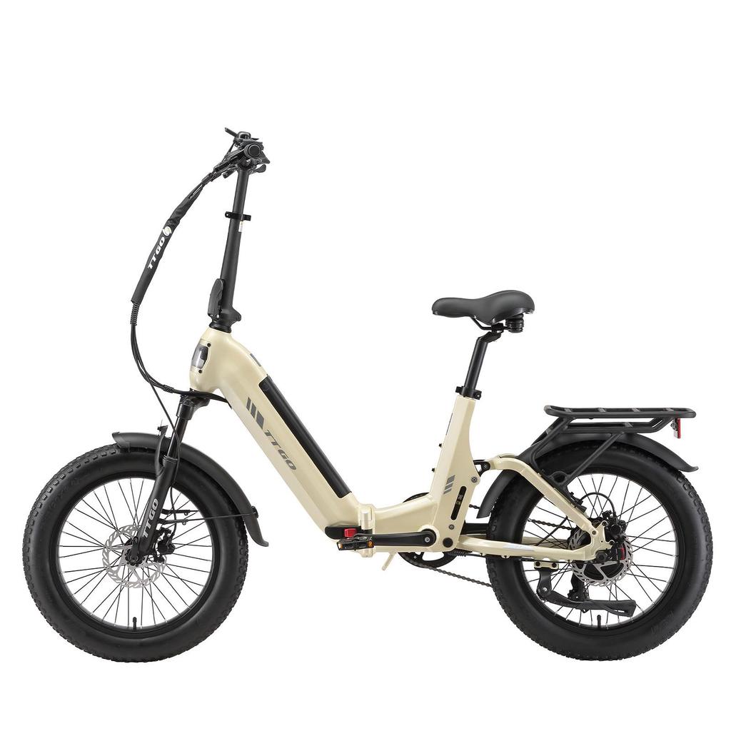 TTGO F7 Folding Electric Bike – 250W Motor – 48V 15Ah Battery – 120-140 Km Max Range – 20"×3.0" Tires – Hydraulic Brakes – Shimano 7speed