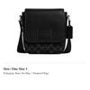 COACH LUCAS Denim With Calfskin Crossbody Bag Mini Men's Silver Black CAJ32-SVBK