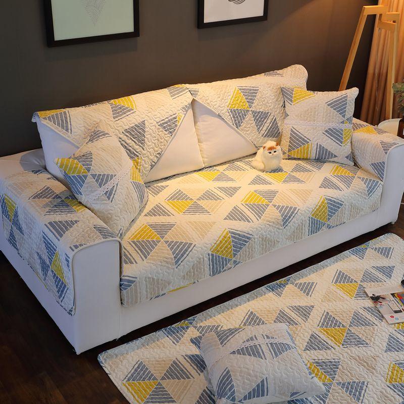 

Скандинавская кожаная подушка для дивана Ткань Хлопок Круглый год Нейтральные Нескользящие Подушки для сиденья Минималистичный Современный Универсальный Чехол Накидка Полотенце для спинки Yafu 45*45cm pillowcase