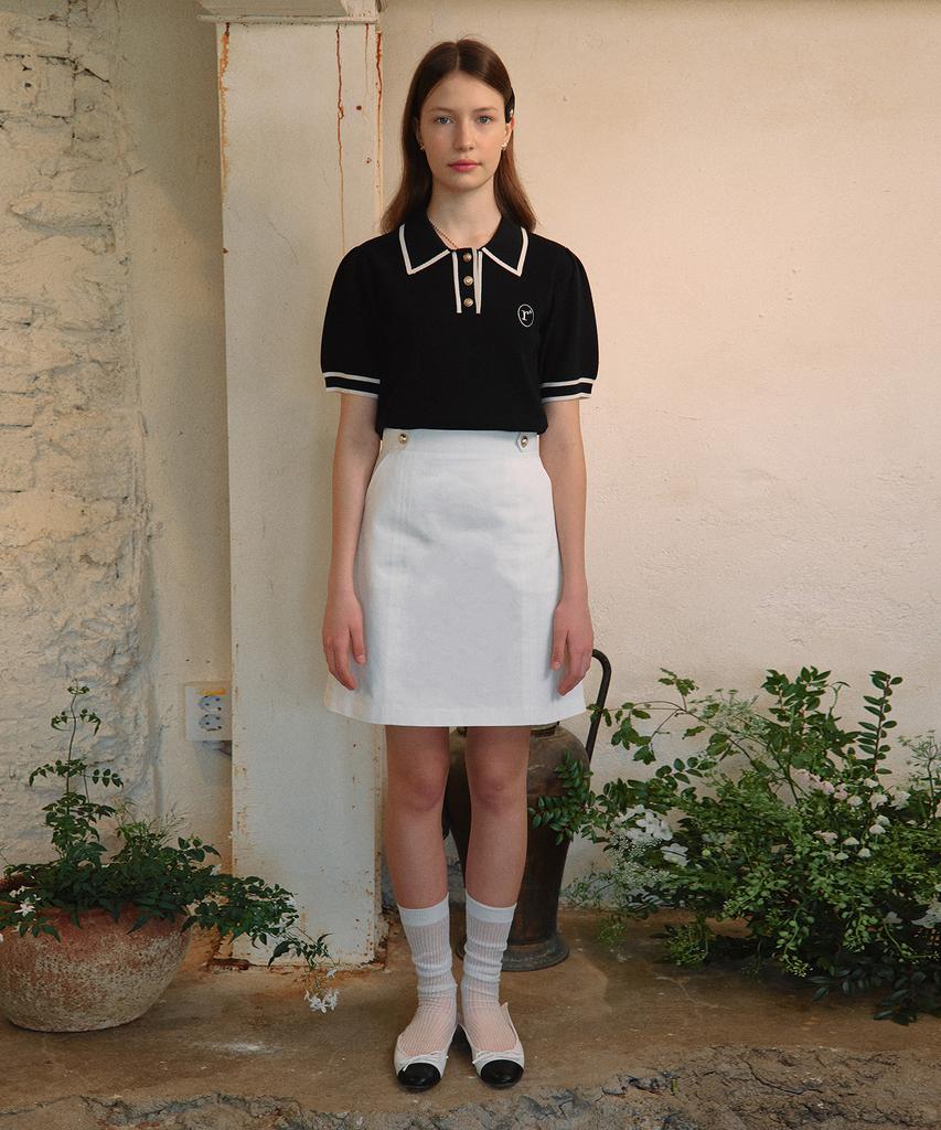 Lora Lora A Line Midi Skirt White