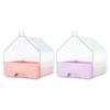 2Pcs Transparent Bird Bath Box Hanging Drawer Design Parrot Shower Tub for Small Birds Cage Multi Purpose Pet Bathing Container