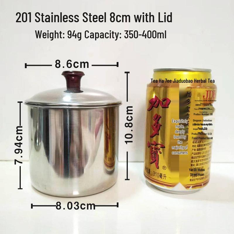 304 Stainless Steel Drop-proof Straight Cylinder Water Cup Without Handle.
