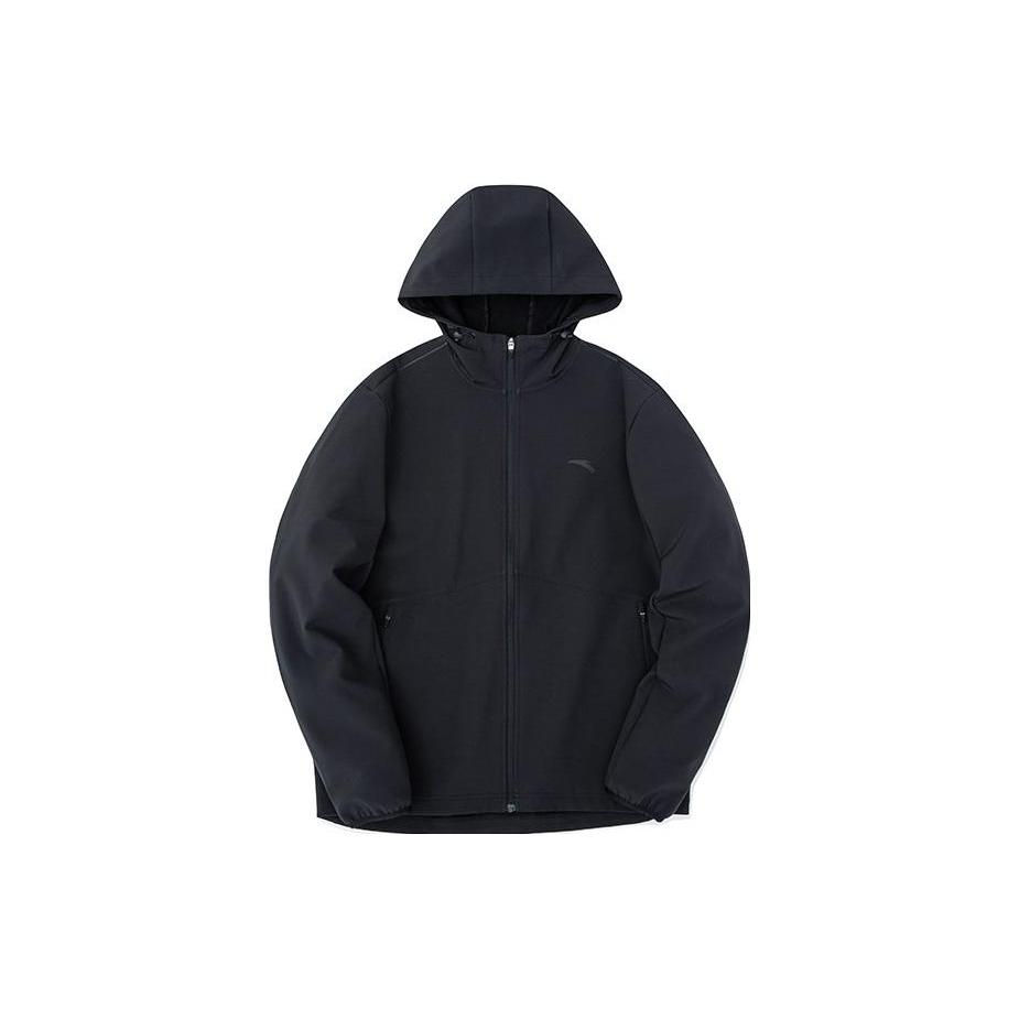 ANTA Jackets Men's Black Hooded Moderate Mock Two Piece 952245612-3