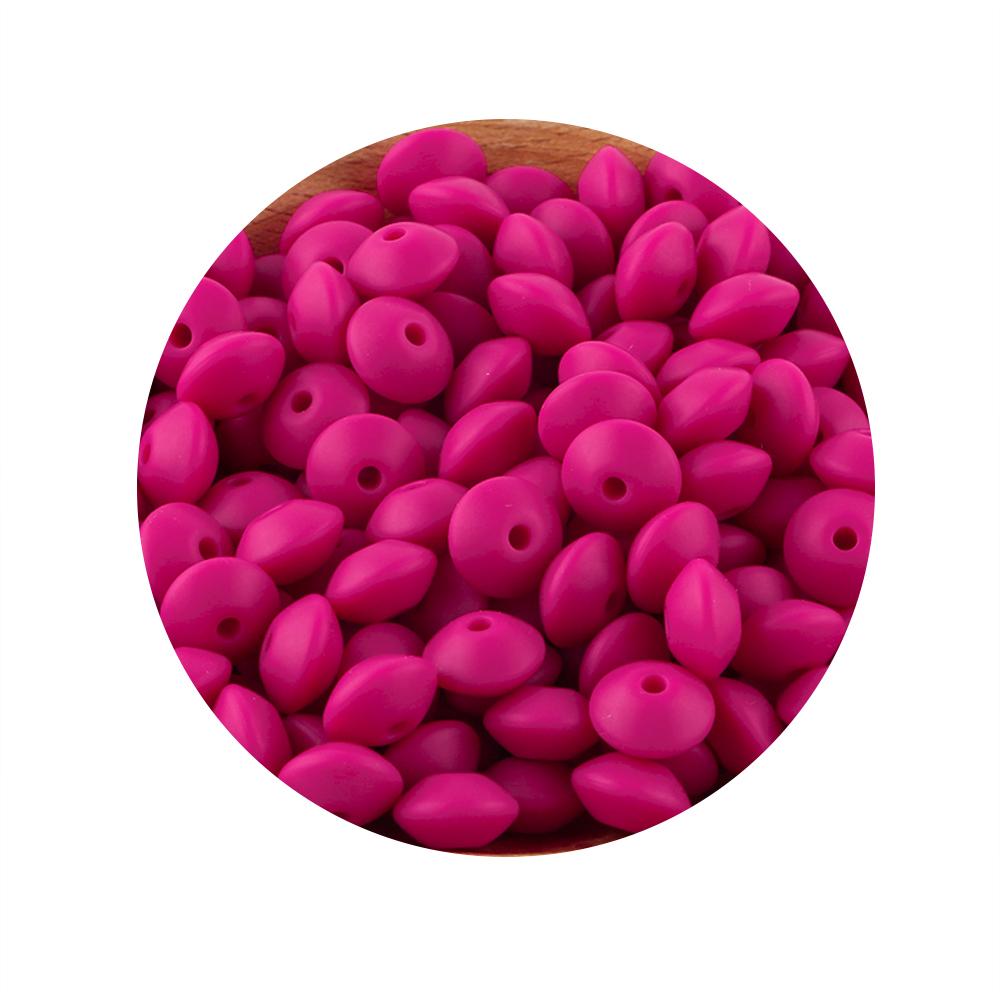 New 50pcs/lot Silicone Lentil Silicone Beads 12mm Jewelry Making Lentil Beads DIY Necklace Bracelets Jewelry Accessories