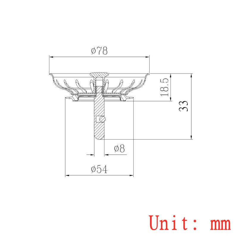 Stainless Steel Kitchen Sink Sewer Strainer Basin Drain Stopper Sink Waste Plug Filter Anti-clog Floor Drain Kitchen Accessories