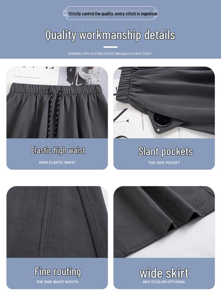 Women's Plus Size Quick-Dry Floral A-Line Midi Skirt - Trendy Summer Workwear 2026 Collection (Pumpkin)