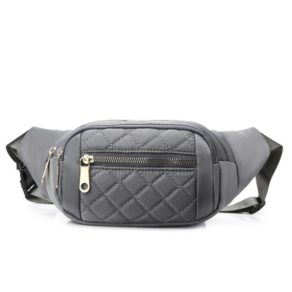 Women's Plaid Waist Bag Fashionable Fanny Bag Banana Hip Bag Oxford Waterproof Belt Bag Designer Crossbody Chest Bag