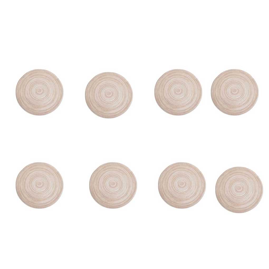 

8piece Woven Table Mats Anti-wrinkle And Practical Round Placemats Simple But Practical Dining Table