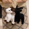 Realistici Ciondoli Peluche Capra Giocattoli Bianco Nero Bambola Pecora Simulazione Capra Giocattoli di Peluche Animali Bambola Portachiavi Borsa Decorazione Auto Regali