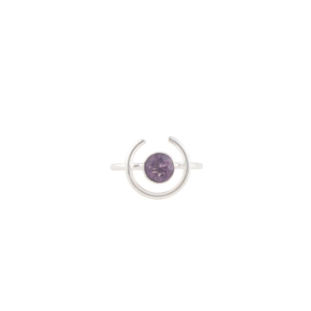 Purple Amethyst Gemstone Ring 925 Sterling Silver Handmade Jewelry Ring For Her RR-54-8