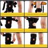Sports Knee Pad Adjustable Compression Sleeve with Silicone Anti-Slip Strip Pre-Shaped Arc Breathable Neoprene Support
