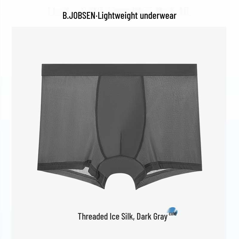 

Мужские ультратонкие антибактериальные боксеры из ледяного шелка - Бесшовные, ощущение обнаженности, большие размеры XL (110-130 lbs)