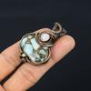 Copper Larimar Pendant Gemstone Handmade Jewelry, 999 Copper Wire Wrapped Pendant, Gift For Wife Jewelry