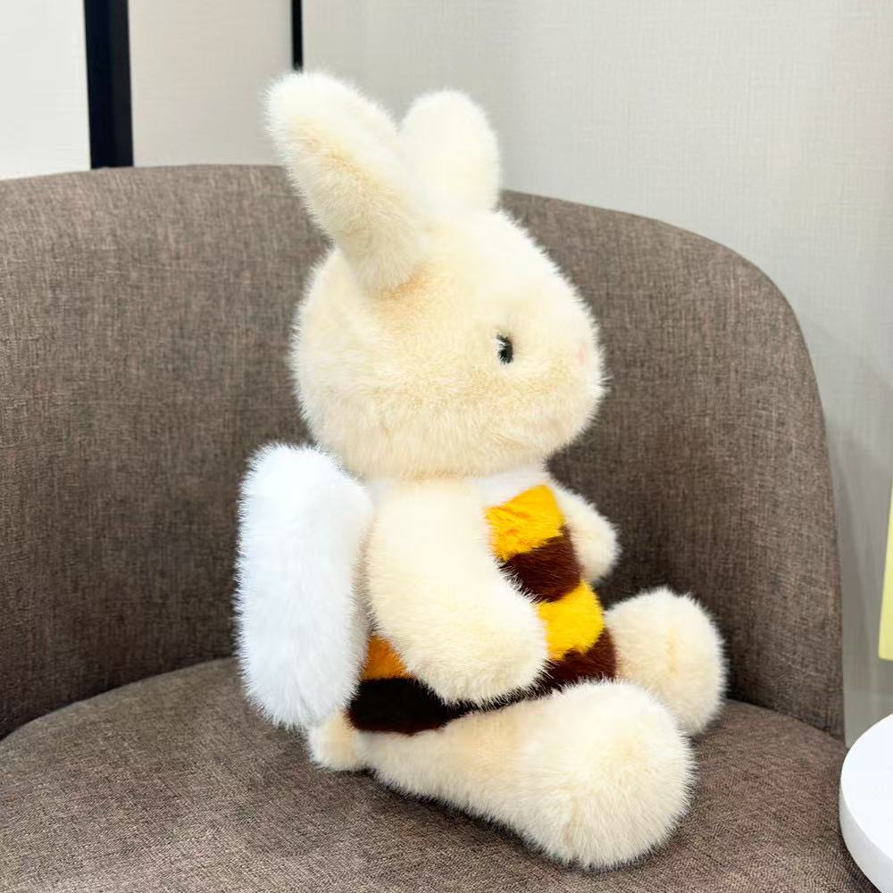 Latest Bee Rabbit Bee Doll Kawaii Stuffed Plush Toy Handmade Doll Cartoon Anime Cute Pillow Children's Birthday Gift Fun Doll
