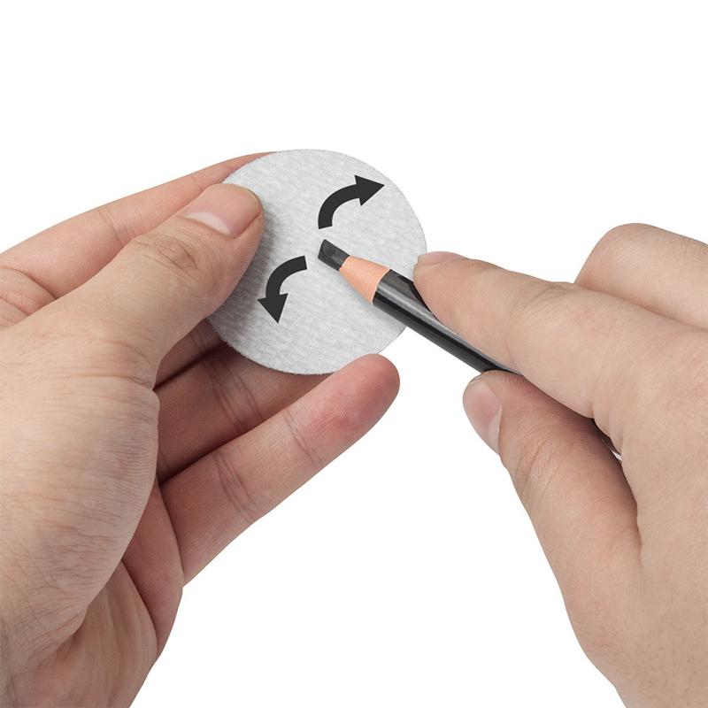 

Точилка для карандашей для бровей с плоской головкой, 100 шт., наждачная бумага, лак для микроблейдинга, принадлежности для татуировки для полуперманентного макияжа бровей