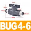 Type BUC 4mm 6mm 8mm 10mm 12mm Pneumatic Push In Quick Joint Connector Hand Valve To Turn Switch Manual Ball Current-limiting