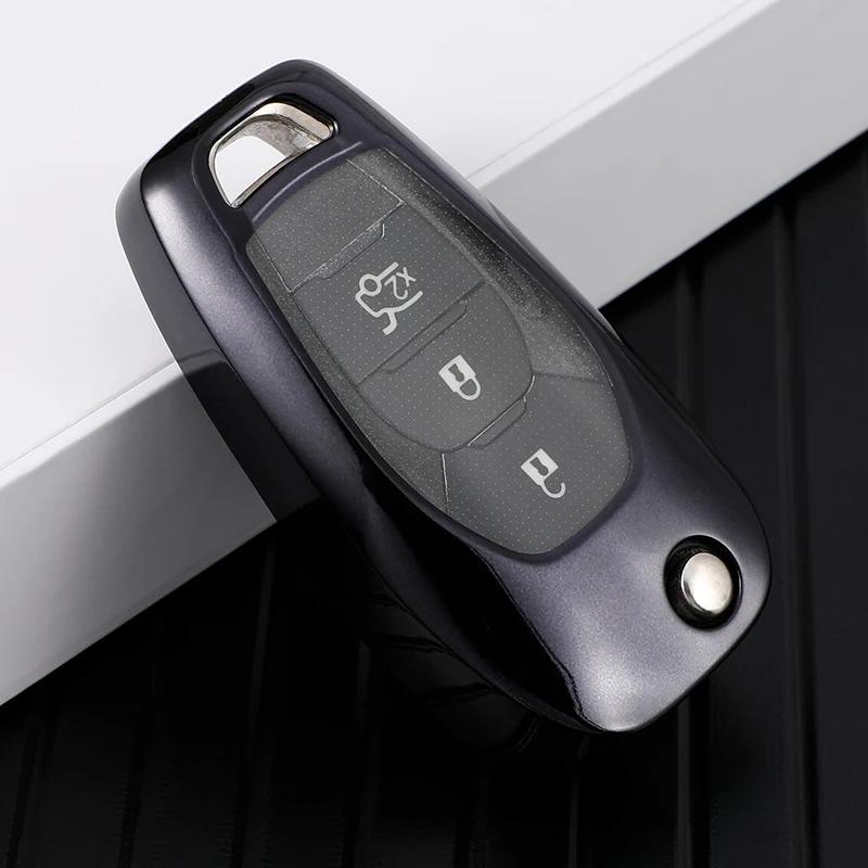 For Chevrolet Cruze Aveo 2014 2015 2016 2017 2018 2019 2020 Car Flip 3 Button Key Case Protective Cover Bag Shell Holder