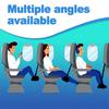 Airplane Foot Hammock with Extended Adjustment Strap 40kg Load-capacity Portable Desk Foot Hammock Sling Travel Accessory
