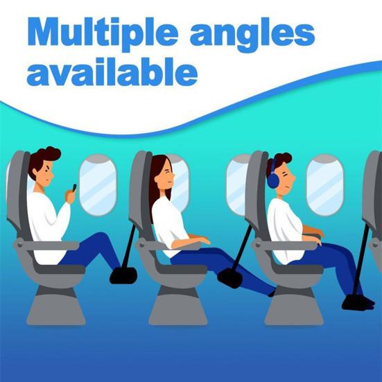 Airplane Foot Hammock with Extended Adjustment Strap 40kg Load-capacity Portable Desk Foot Hammock Sling Travel Accessory