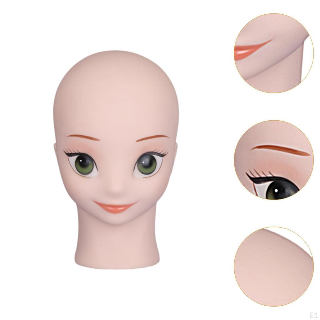 Bald Mannequin Head Manikin for Wig Making Stable Lightweight Professional Sturdy Display