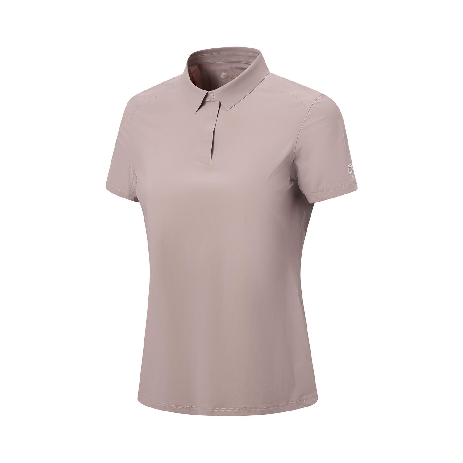 

Li-Ning Honor Gold Standard Solid Color Simple Versatile Soft Short Sleeve Polo Shirt Women tops APLW962-3 S